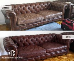 Complete leather tufted sofa couch chest...