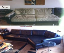 Leather Sectional Color Restoration Chan...