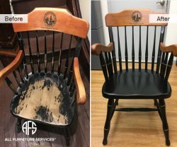 Refinsihing painting custom antique chair seat repair