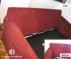 Sofa Back Fabric tear repair upholstery