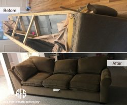 Sofa Couch Chaise Sectional Frame Upholstery Disassembly Assembly Break Down Take Apart No Fit