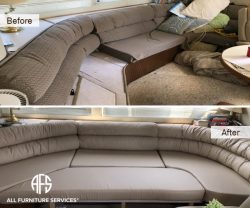 Boat Lounge furniture upholstery change ship plane cushions