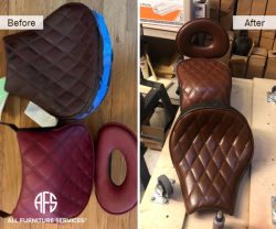 motorcycle car auto boat airplane seat restoration color change leather vinyl dyeing