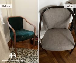 Antique Chair Upholstery Wood Arm Back refinishing