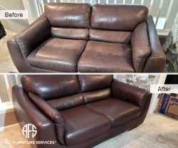 Leather Loveseat Furniture Repair Restoration color match dye fix change renew