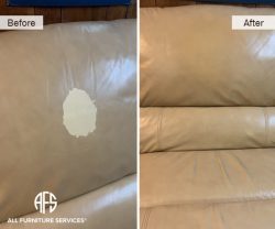 leather furniture back discoloration peeling stain repair color restore fix dye paint