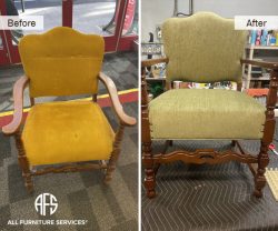 Antique Chair Restoration refinishing upholstery nail heads furniture repair AFS NYC