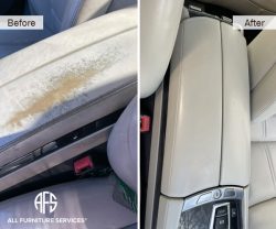 Car Auto Armrest leather vinyl repair wear and tear burn scratch tear color match dye paint seat
