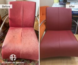 Leather Furniture Chair Repair Re-upholstery change material restore