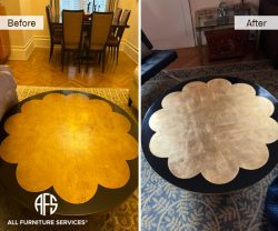 Gold Leaf Gilding Repair Restoration Replacing sheet or complete top redo take art status accent highlight furniture NYC