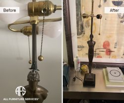 lamp repair statue brass bronze welding restoration art furniture fix